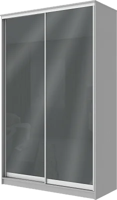 картинка 2-х дверный шкаф купе с цветной пленкой Темно-серый №073 2400 1682 420 от магазина КУПИ КУПЕ